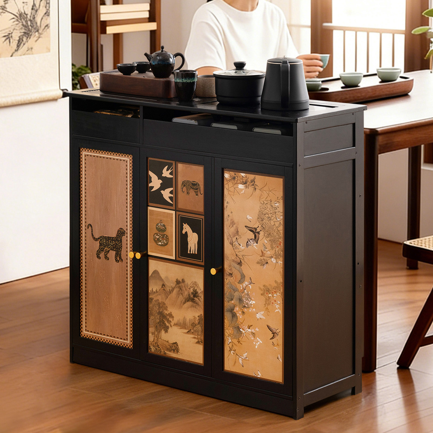 茶台小茶桌烧水壶一体家用茶几高端阳台泡茶桌茶水餐边柜厨房客厅,淘宝优惠券,粉丝福利购,淘宝优惠卷