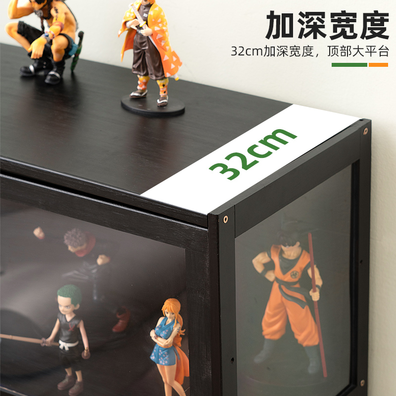 手办展示盒盲盒收纳展示架泡泡玛特积木亚克力小型置物架展示柜子 - 图2