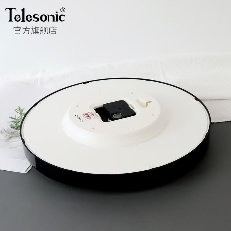 TELESONIC/天王星静音挂钟客厅石英钟表卧室简约时尚北欧风壁钟表-图3