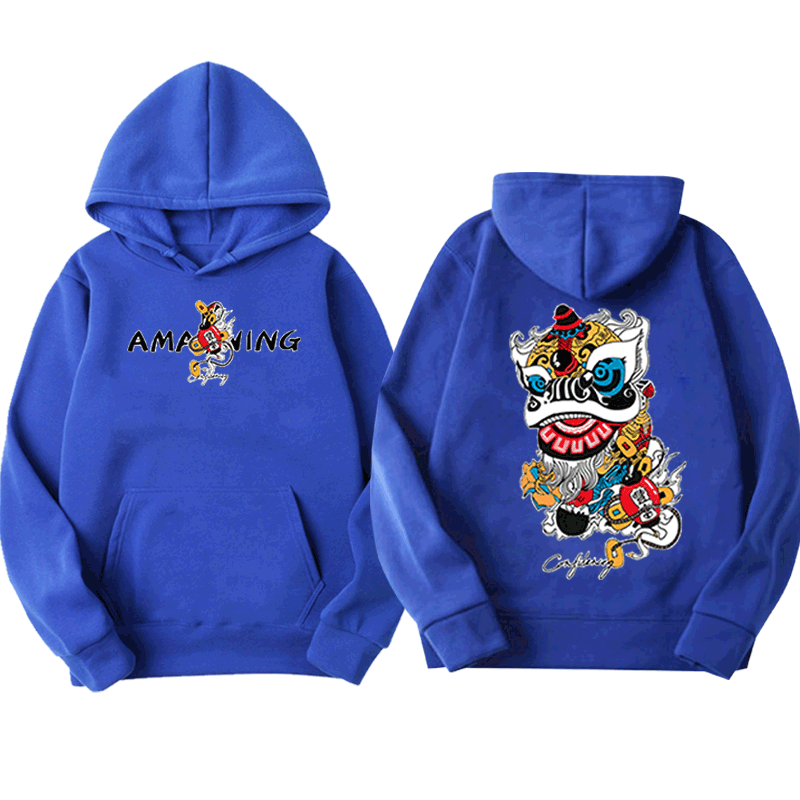 国潮一家三口春秋新款洋气宽松卫衣 火线够够够卫衣