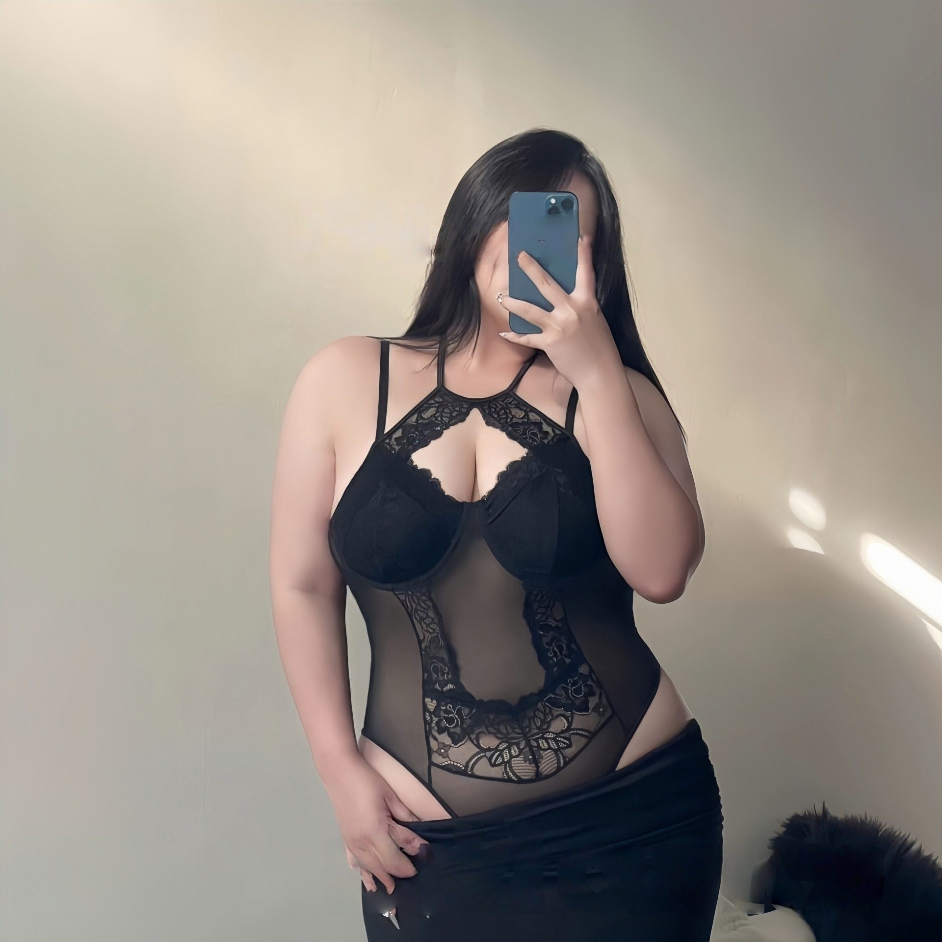 大码蕾丝网纱拼接镂空套脖绑带街头辣妹风内搭可拆卸胸垫连体衣女,淘宝优惠券,粉丝福利购,淘宝优惠卷