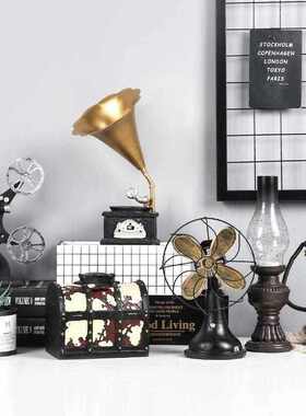 速发复古怀旧小摆欧创意件式客厅装柜书架家居酒饰工艺品柜子摆设