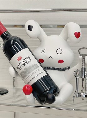 速发创意兔子红酒架摆件关档轻奢餐边柜酒柜客厅电视柜玄高艺术装