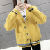 Cô nàng đầu thu 2019 mới lưới áo len cardigan đỏ nữ mùa thu cổ tích đầu mùa thu đan áo khoác nữ thủy triều hoang dã - Đan Cardigan áo cardigan Đan Cardigan