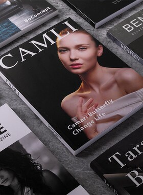 速发杂志摆件样板房装饰书轻奢装饰品摆件英文道意杂志创具假书