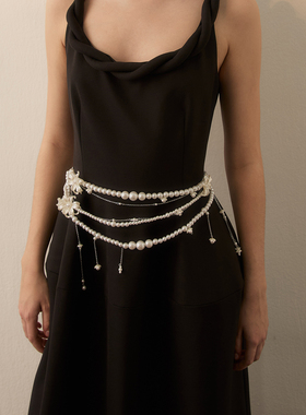 苏心轻奢复古锁骨链女夏日清新花朵吊坠项链精致优雅气质锁骨链时