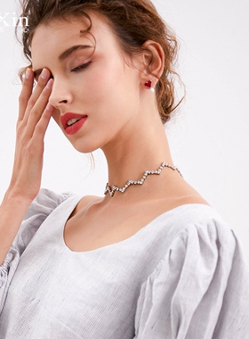 苏心波浪造型韩版简约森系项链