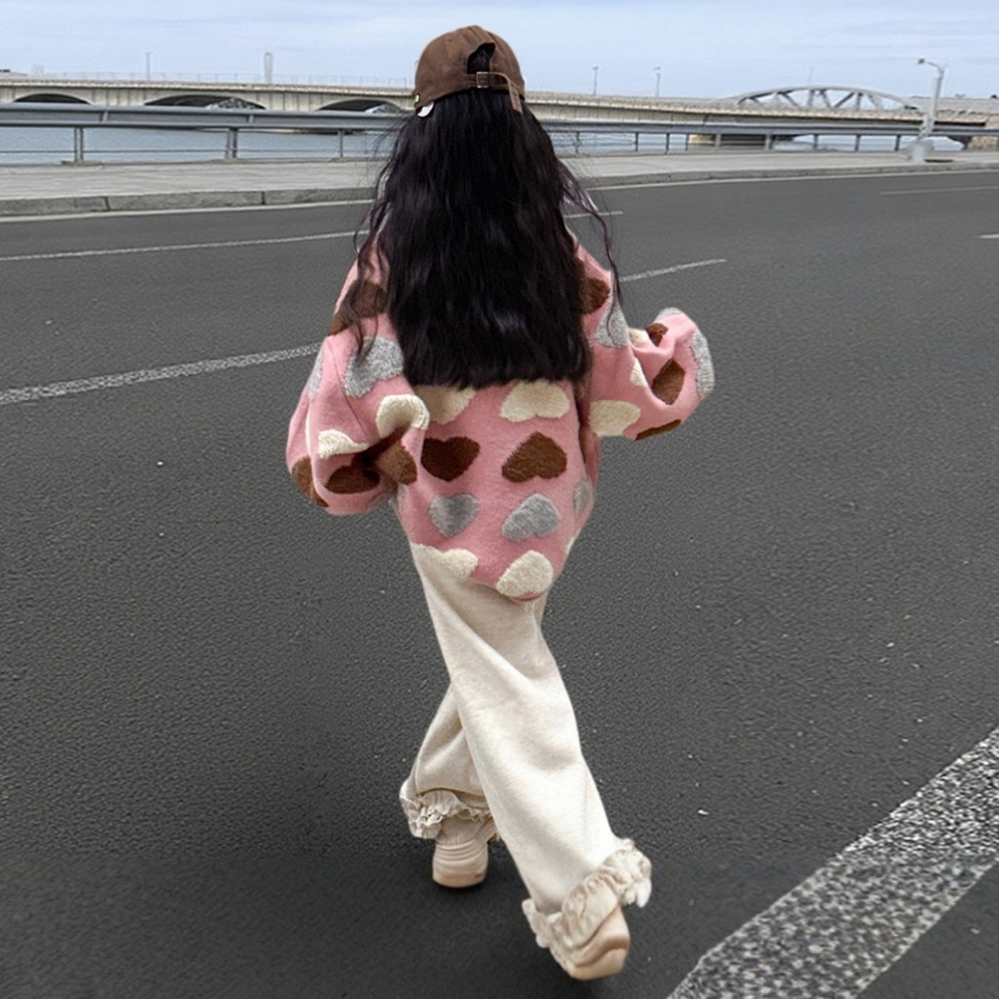 女童爱心毛衣2025秋季新款洋气时髦中大儿童针织衫百褶裙短裙套装,淘宝优惠券,粉丝福利购,淘宝优惠卷