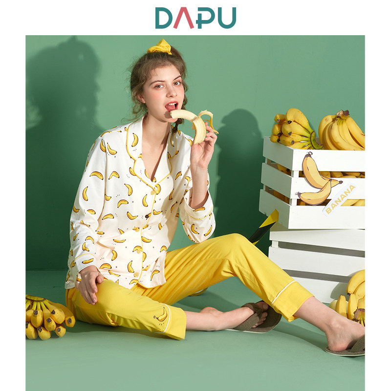 大朴女士新品可爱香蕉ins风睡衣 大朴内衣睡衣/家居服套装