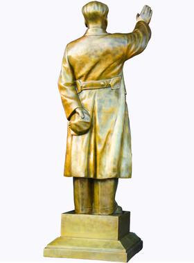 伟人黄铜挥手像家居装饰摆件