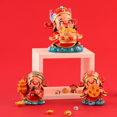 妙工坊可爱财神爷办公室工位桌面小摆件招财装饰品治愈系手办礼物 - 图1