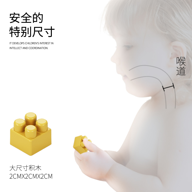 锐诚母婴专营店儿童大颗粒积木拼装玩具大号益智小孩3岁以上4宝宝5男孩女孩6智力1