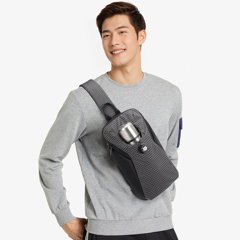 L＆M斜挎包运动休闲骑行男士多功能潮牌邮差包防水机能单肩胸包,淘宝优惠券,粉丝福利购,淘宝优惠卷