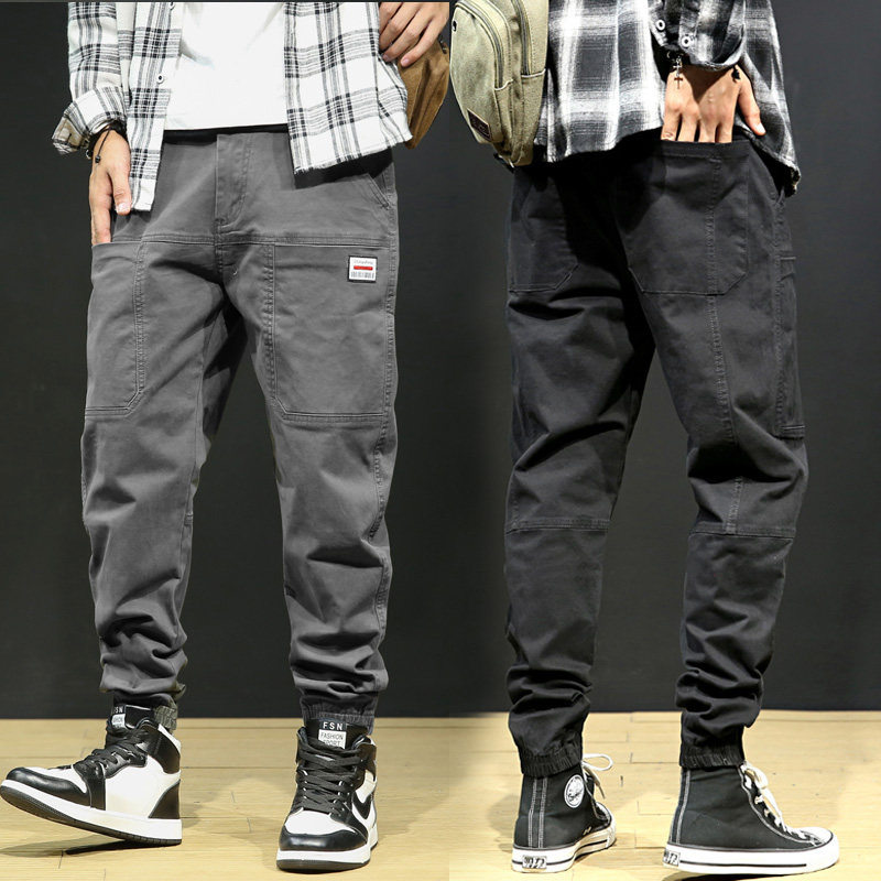 男秋季宽松痞帅潮流百搭小脚裤子 酷依潮人休闲裤