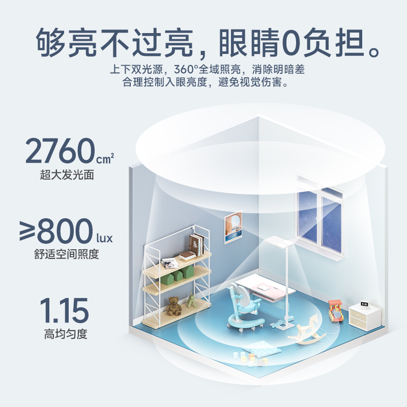 琪朗儿童落地护眼灯pro全光谱学习专用台灯阅读防近视立式大路灯