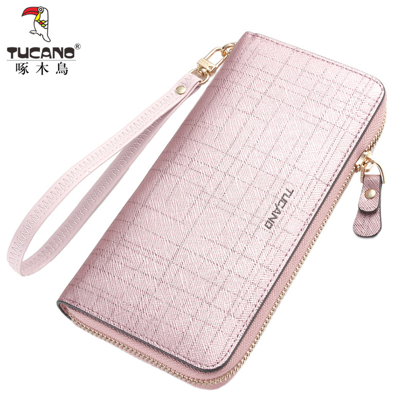 啄木鸟女士长款拉链大容量手机钱包 啄木鸟凌鼎钱包