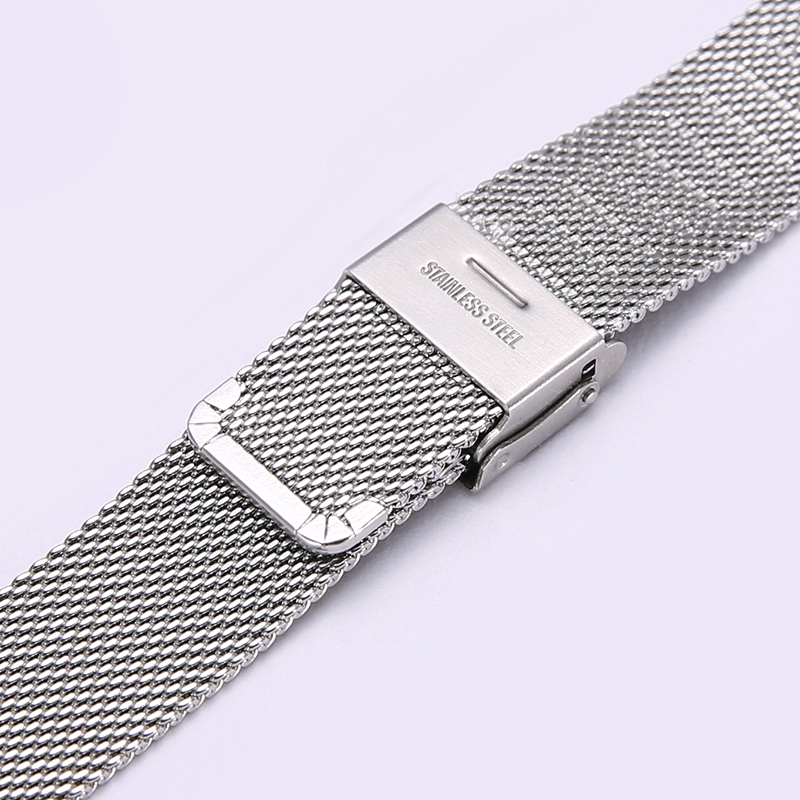 适配DW金属手表带男女士米兰钢带不锈钢配件编织网带阿玛尼CK表链
