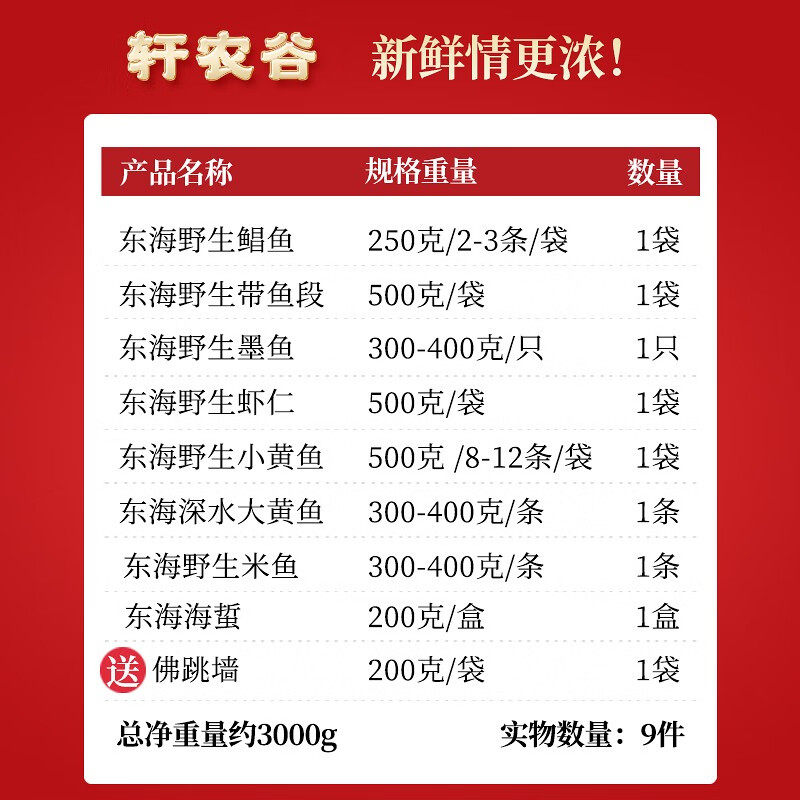 舟山海鲜大礼包海鲜礼盒生鲜鲜活冷冻春节年货象山特产套餐组合装,淘宝优惠券,粉丝福利购,淘宝优惠卷