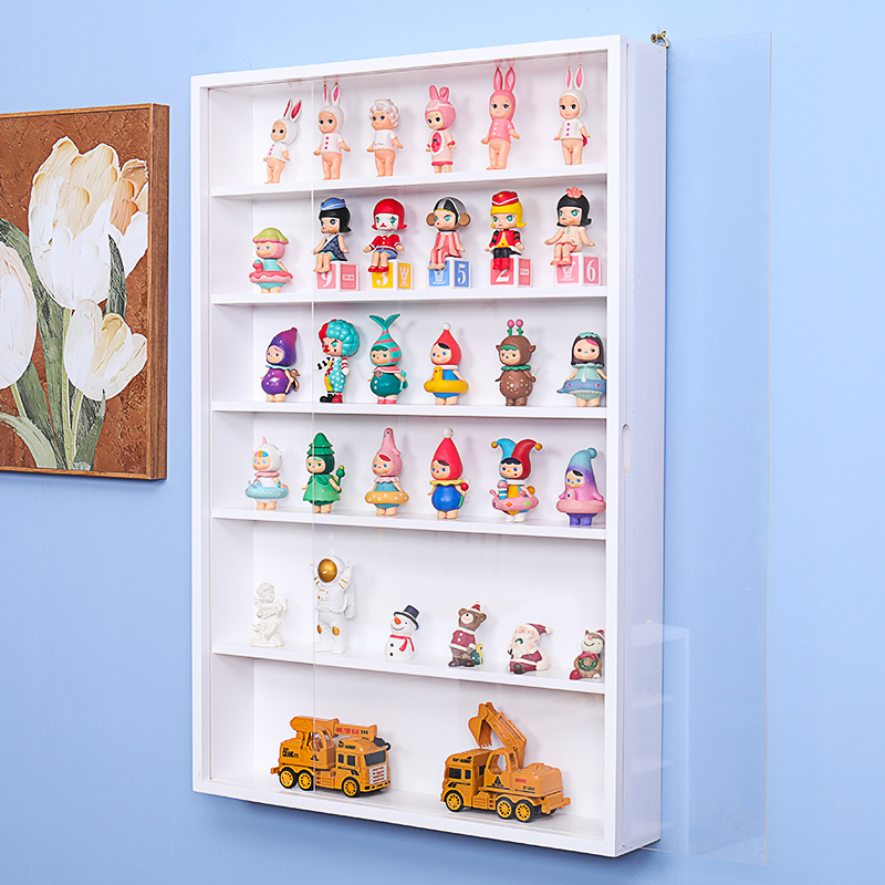 盲盒架挂墙盲盒展示柜定制上墙收纳柜sp泡泡马特娃娃手办展示柜木 - 图1