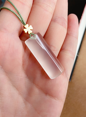 天然冰种玉髓无字牌平安无事牌