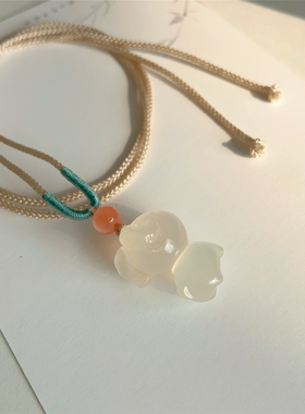 天然白玉髓生肖羊本命年挂坠