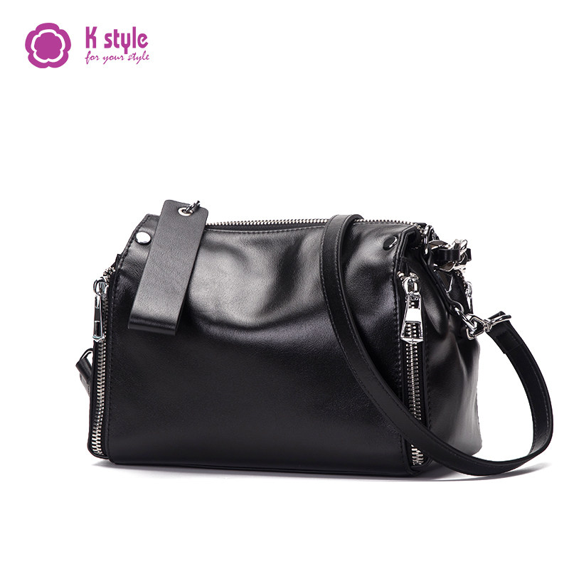 女2020新款网红小黑包简约波士顿包 kstyle女士包袋