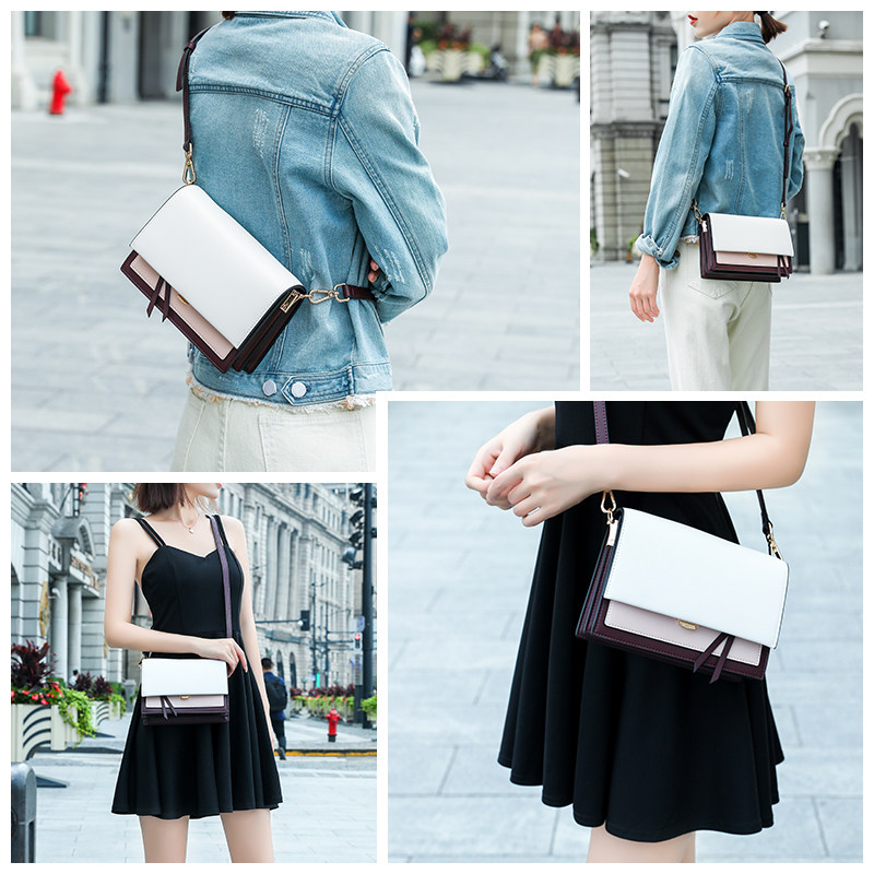 真皮小方包高级感女2020斜挎小包包 kstyle女士包袋