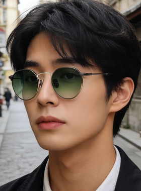 日本渐进色纯钛女眼镜偏光太阳镜