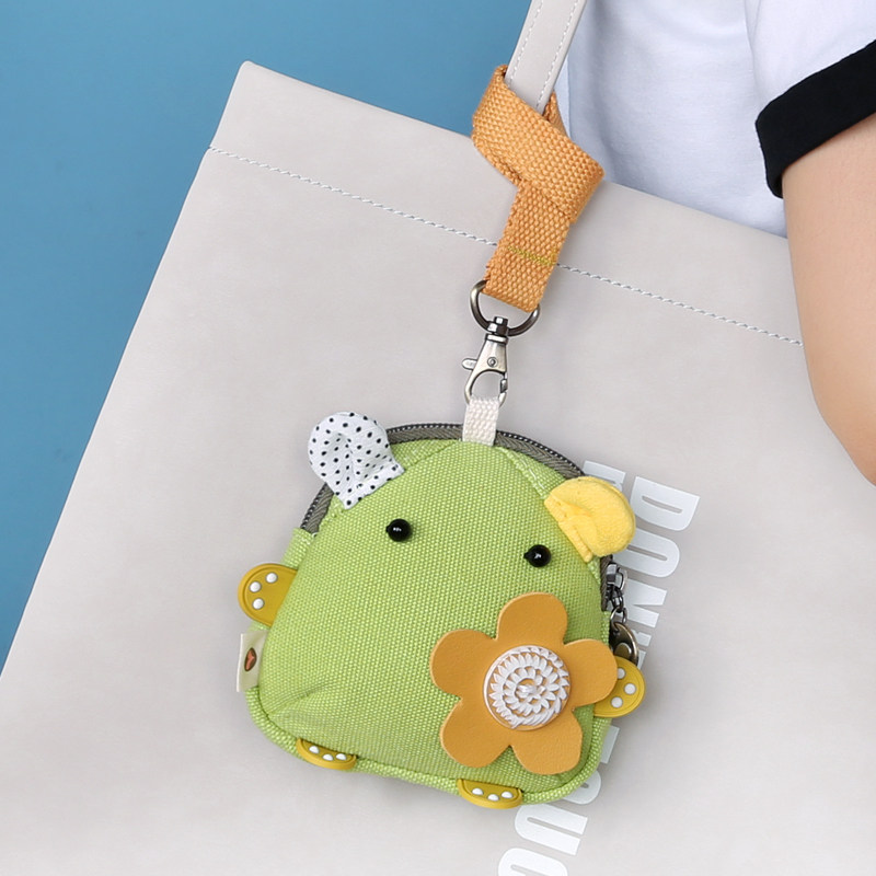 三色补丁卡通女创意帆布学生硬币袋 三色补丁钱包