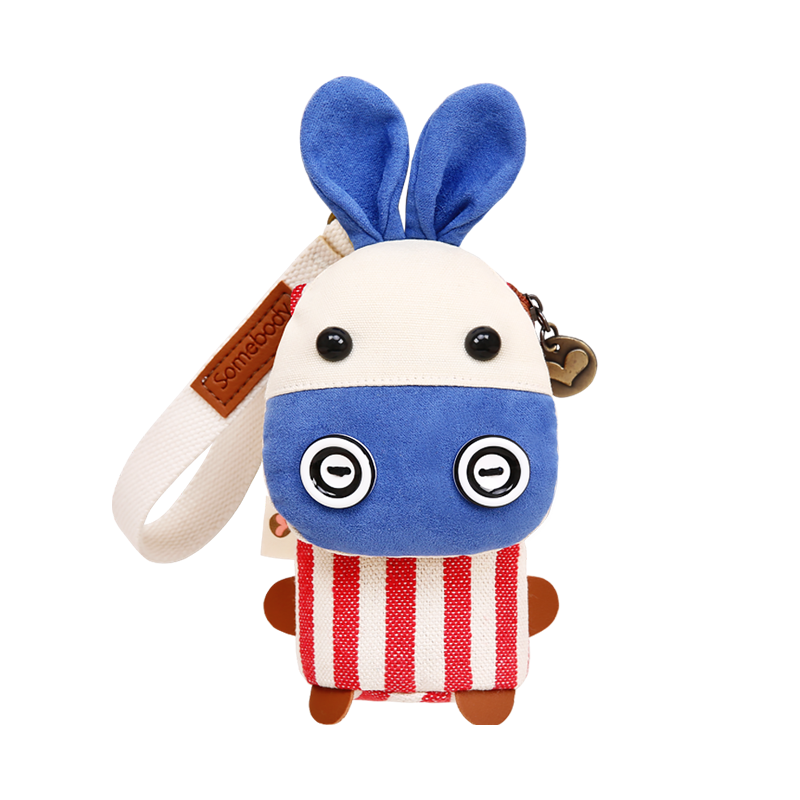 三色补丁原创卡通钥匙包扣软萌卡包 三色补丁钥匙包