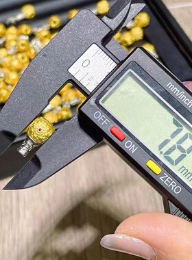 新品沙金镶嵌红宝法轮三通佛头佛塔diy文玩手串饰品串珠配饰