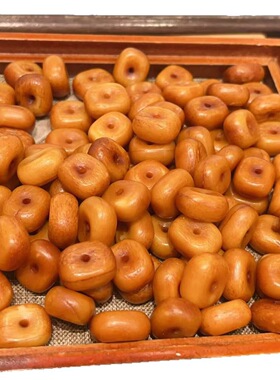 藏式回流老料驼骨做旧方扣平安扣DIY文玩佛珠饰品配件手链项链