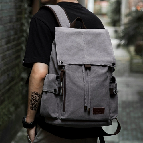 Мужской трендовый тканевый ретро школьный рюкзак для школьников, японский ноутбук, сумка для путешествий для отдыха, подходит для студента
