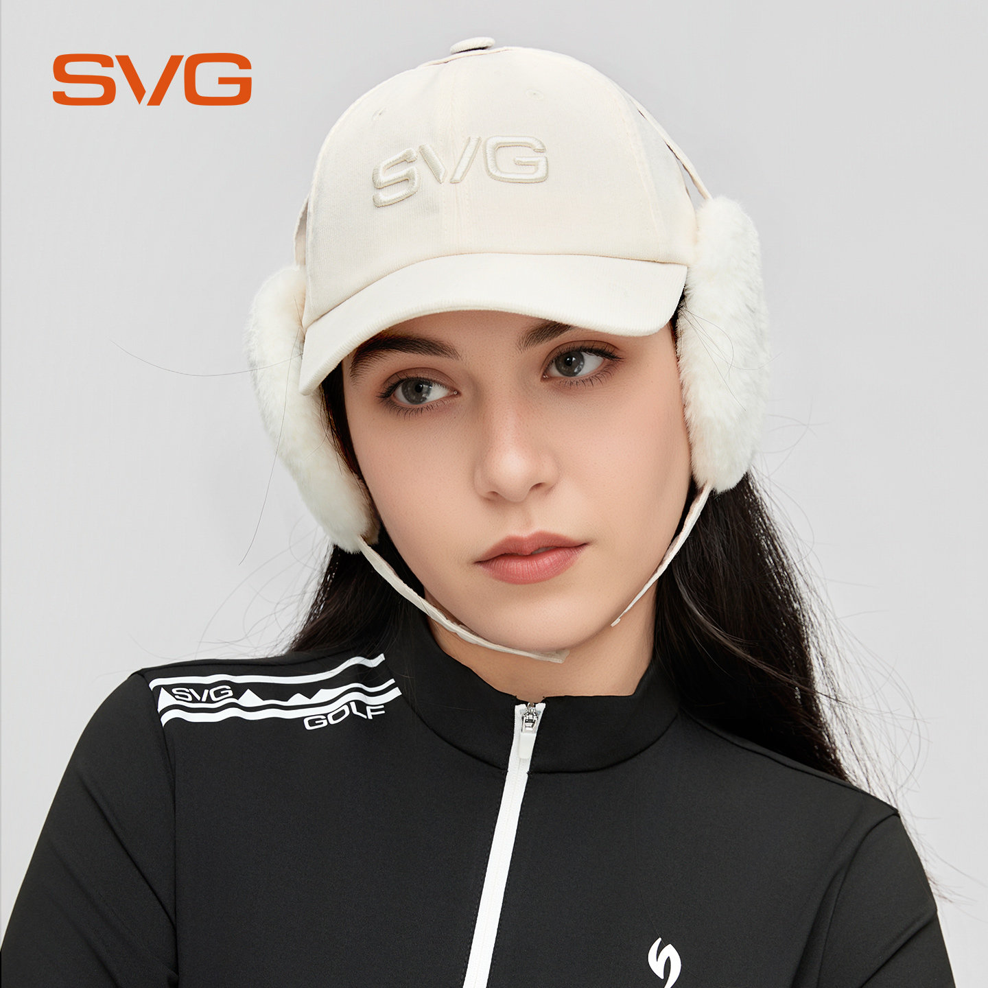svg高尔夫配饰25秋冬新款时尚灯芯绒球帽保暖毛绒护耳帽子鸭舌帽,淘宝优惠券,粉丝福利购,淘宝优惠卷