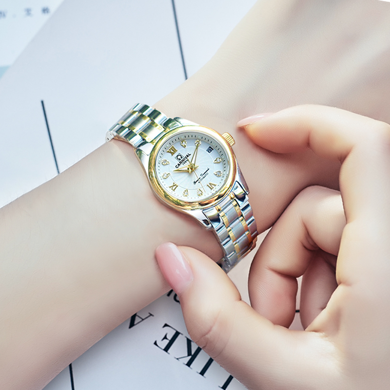 瑞士正品嘉年华女士防水时尚机械表 嘉年华世捷尔国产腕表