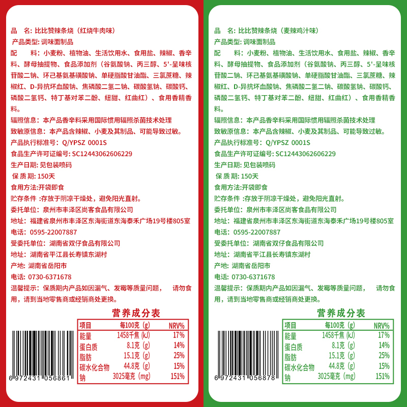 比比赞辣条烧亲嘴小包装经典儿时8090后回忆辣片零食小吃休闲食品-图1