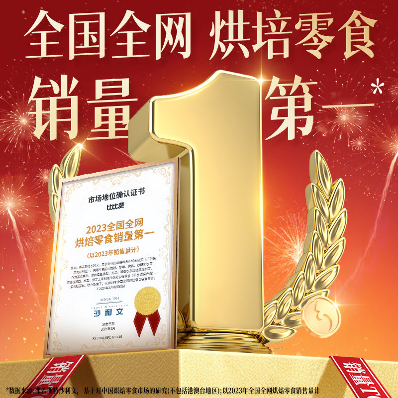 比比赞咸蛋黄鸡蛋卷年货礼盒装送礼团购饼干小零食休闲食品大全批