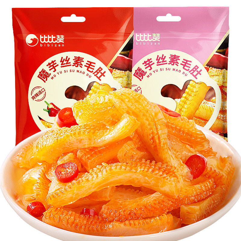 比比赞魔芋爽麻辣条味夜宵素毛肚 比比赞素肉