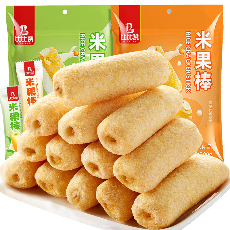 比比赞米果卷能量棒糙米饼干大礼包 比比赞膨化食品