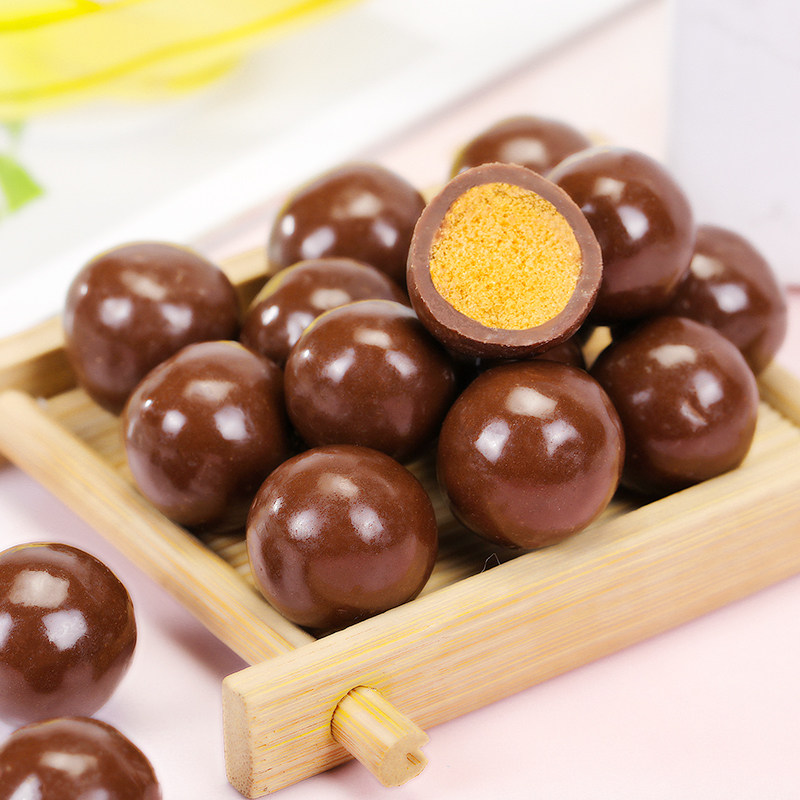 比比赞麦丽素桶装巧克力豆喜糖六一儿童节零食散装批（代可可脂）