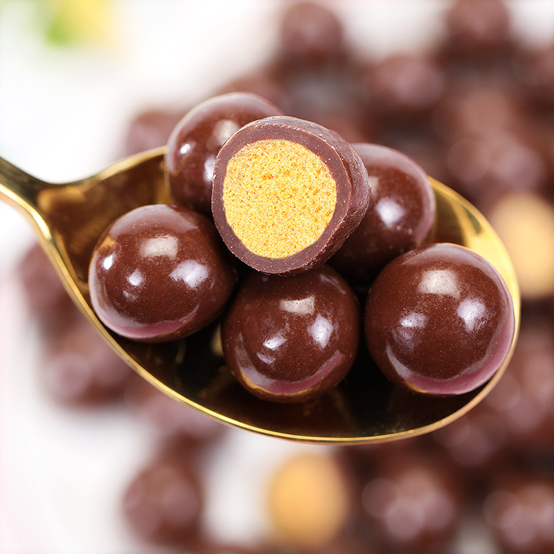 比比赞麦丽素桶装巧克力豆喜糖六一儿童节零食散装批（代可可脂）