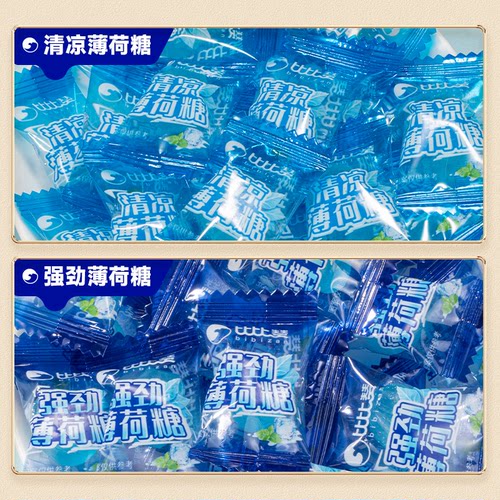 比比赞强劲薄荷糖清凉清新口气硬喜糖果随身小零食散装商用老式 - 图2
