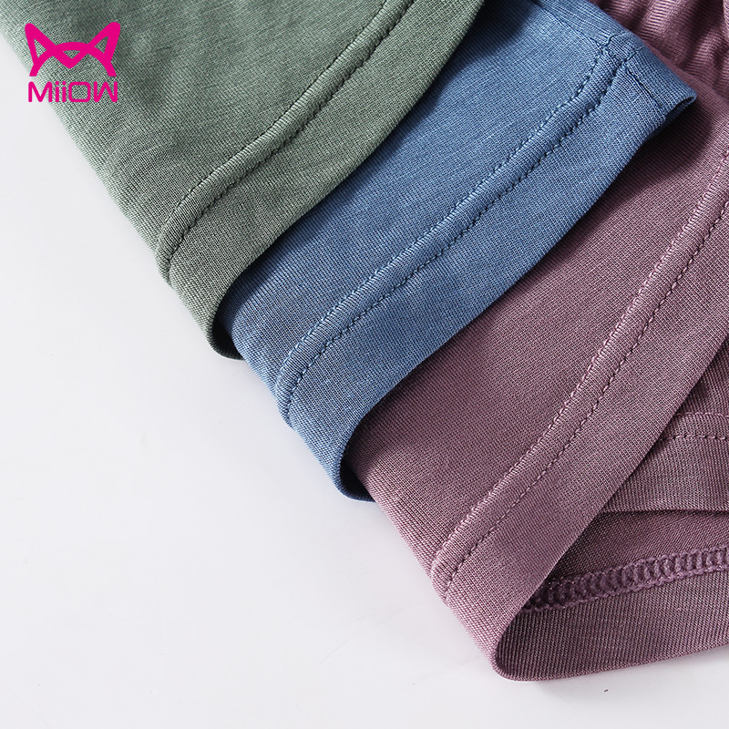 猫人男士内裤商务透气舒适简约四角裤高弹抗菌莫代尔绵感短裤男生 - 图2