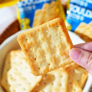 【天猫u先】好吃点奶盐苏打饼干咸味小梳打低糖饼干零食100g*3袋