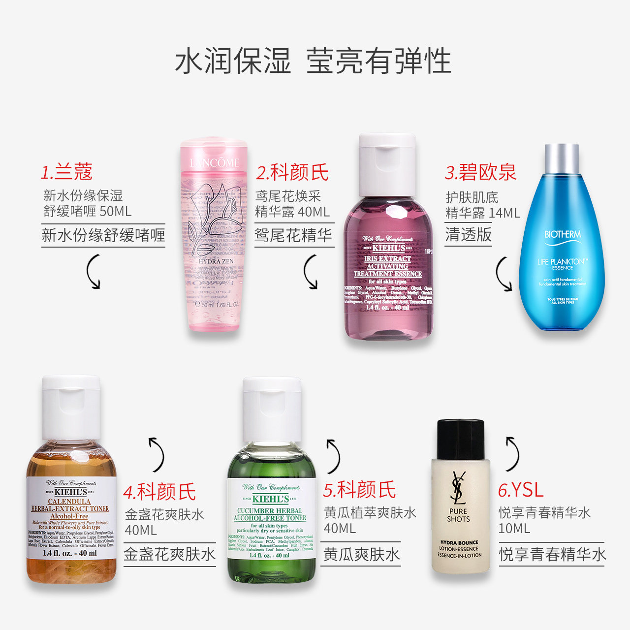 欧莱雅泡泡玛特兰蔻科颜氏大小美盒 欧莱雅集团小美盒面部护理套装