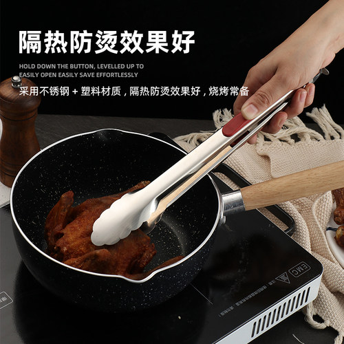 食品夹子不锈钢蛋糕面包夹油炸烧烤水果麻辣烫菜夹子厨房防烫商用 - 图0