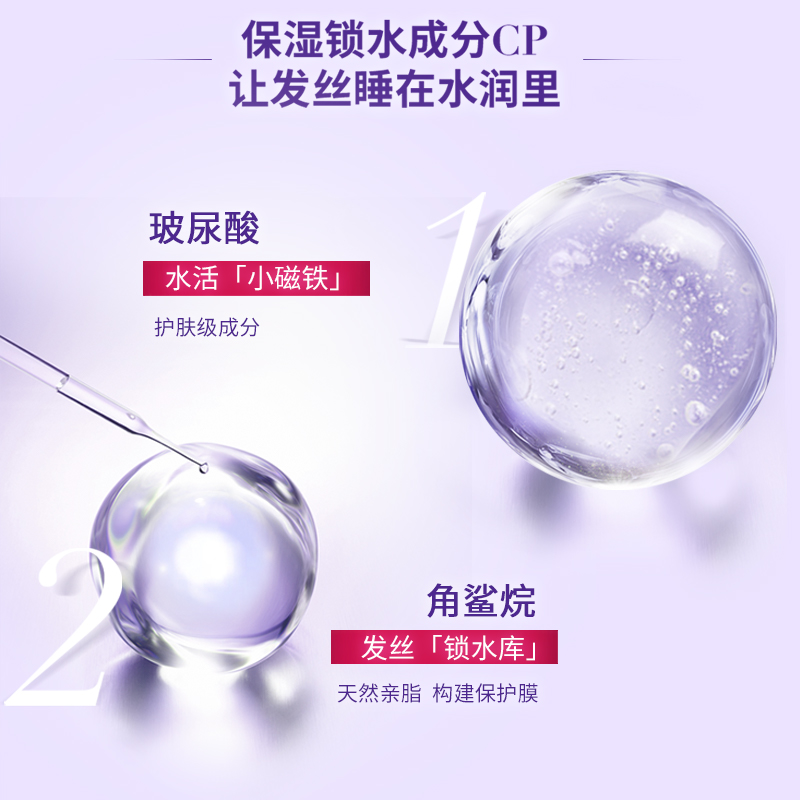 欧莱雅美发官方旗舰店欧莱雅8秒水发膜 玻尿酸水光液体补水保湿顺滑防毛躁干枯护发1