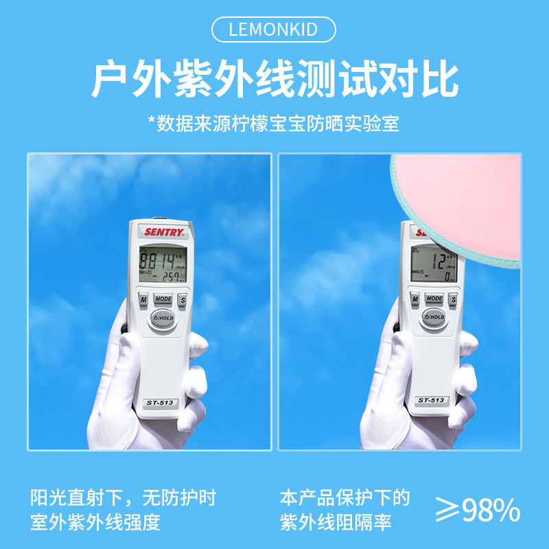 儿童防晒帽女童遮阳帽男孩夏季防紫外线男童太阳帽宝宝空顶遮阳帽