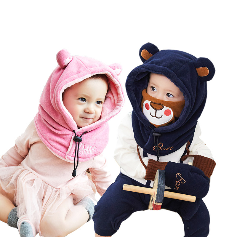【断码捡漏价】柠檬宝宝儿童帽子围脖一体秋冬季套头防风帽伍,淘宝优惠券,粉丝福利购,淘宝优惠卷