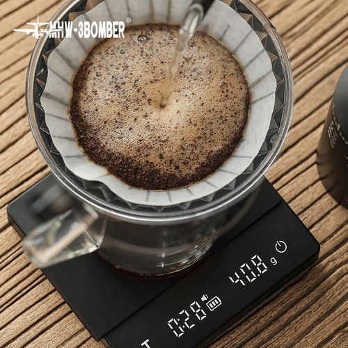 MHW-3BOMBER轰炸机小魔方2.0 意式手冲咖啡电子秤 专用称重计时秤 - 图3